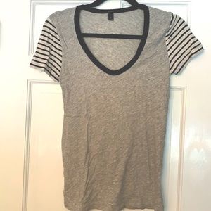 J Crew striped sleeve t shirt